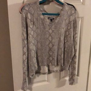 Cropped snakeskin top